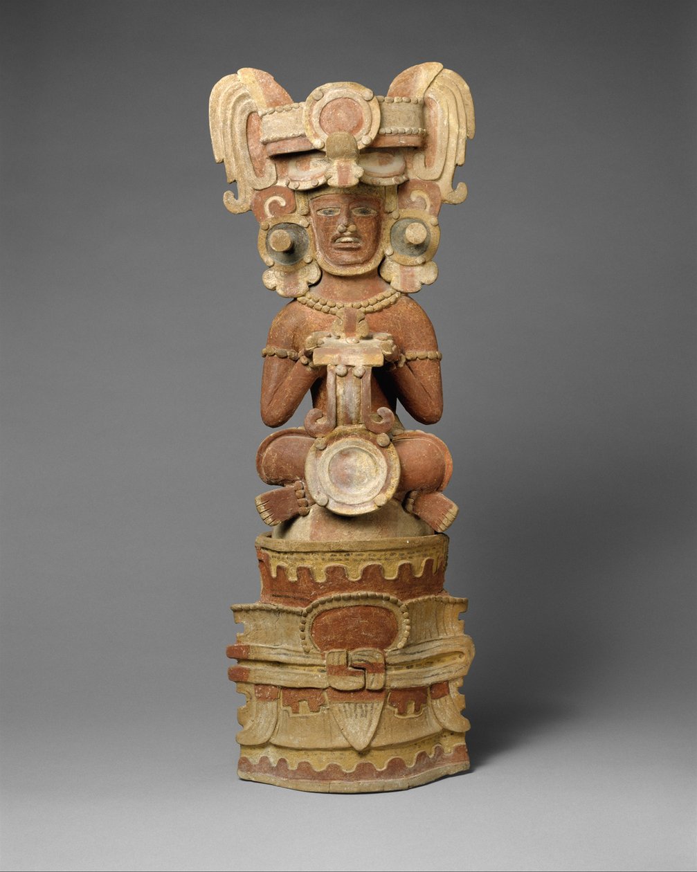 Censer of Seated King, 4. århundrede (keramik) af Mayan