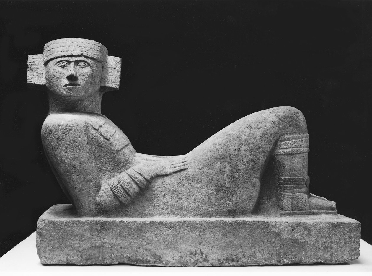 Chac-Mool, fra Chichen-Itza, Yucatan, ca. 987-1185 f.Kr. (kalksten) af Mayan