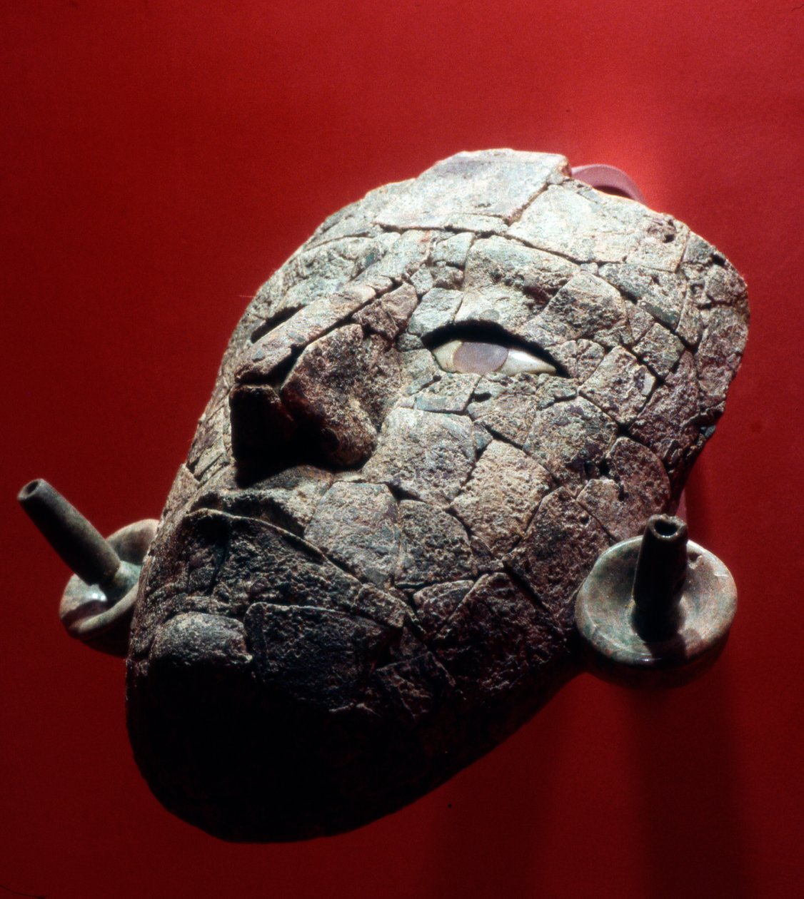 Begravelsesmaske for den røde dronning af Palenque, sen klassisk periode (jade) af Mayan