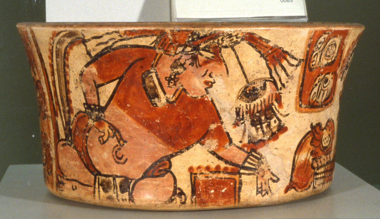 Begravelsesfartøj (keramik) af Mayan