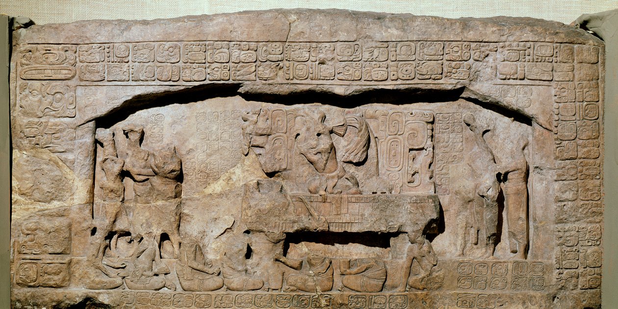 Overligger 3 fra Piedras Negras, Peten, Guatemala, Late Classic Period (600-900 AD) af Mayan