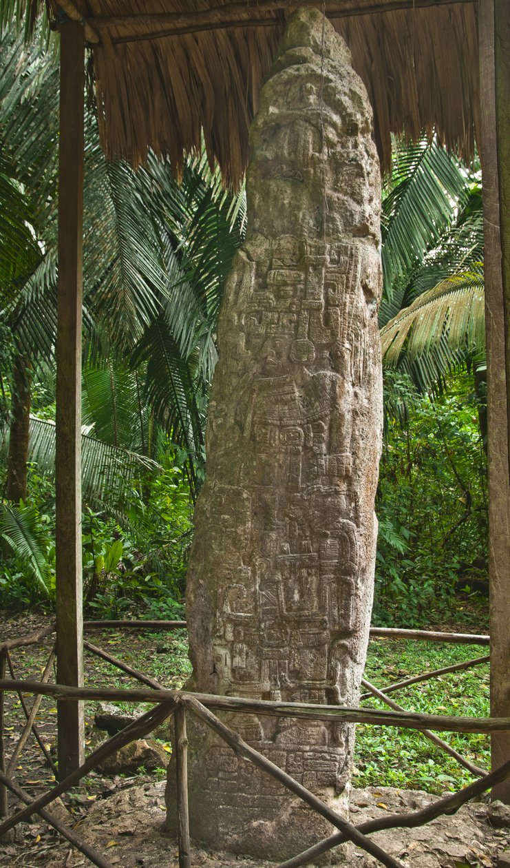 Stela 14 skildrer en boldspiller på en ikke-klassisk Maya-stil, Terminal Classic af Mayan