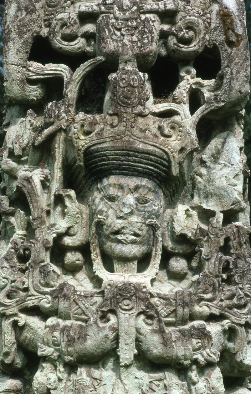 Stela B, Copan, sen klassisk periode, 731 e.Kr af Mayan