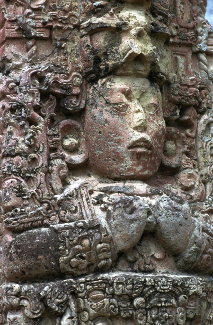 Stela C, østside, Copan, senklassisk periode, 780 e.Kr. af Mayan