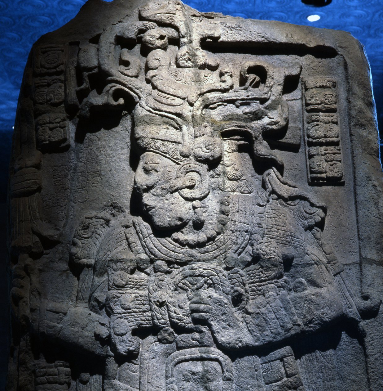 Stela fra Calakmul, Yucatan-halvøen, Mexico, sen klassisk periode, 600-900 e.Kr. af Mayan