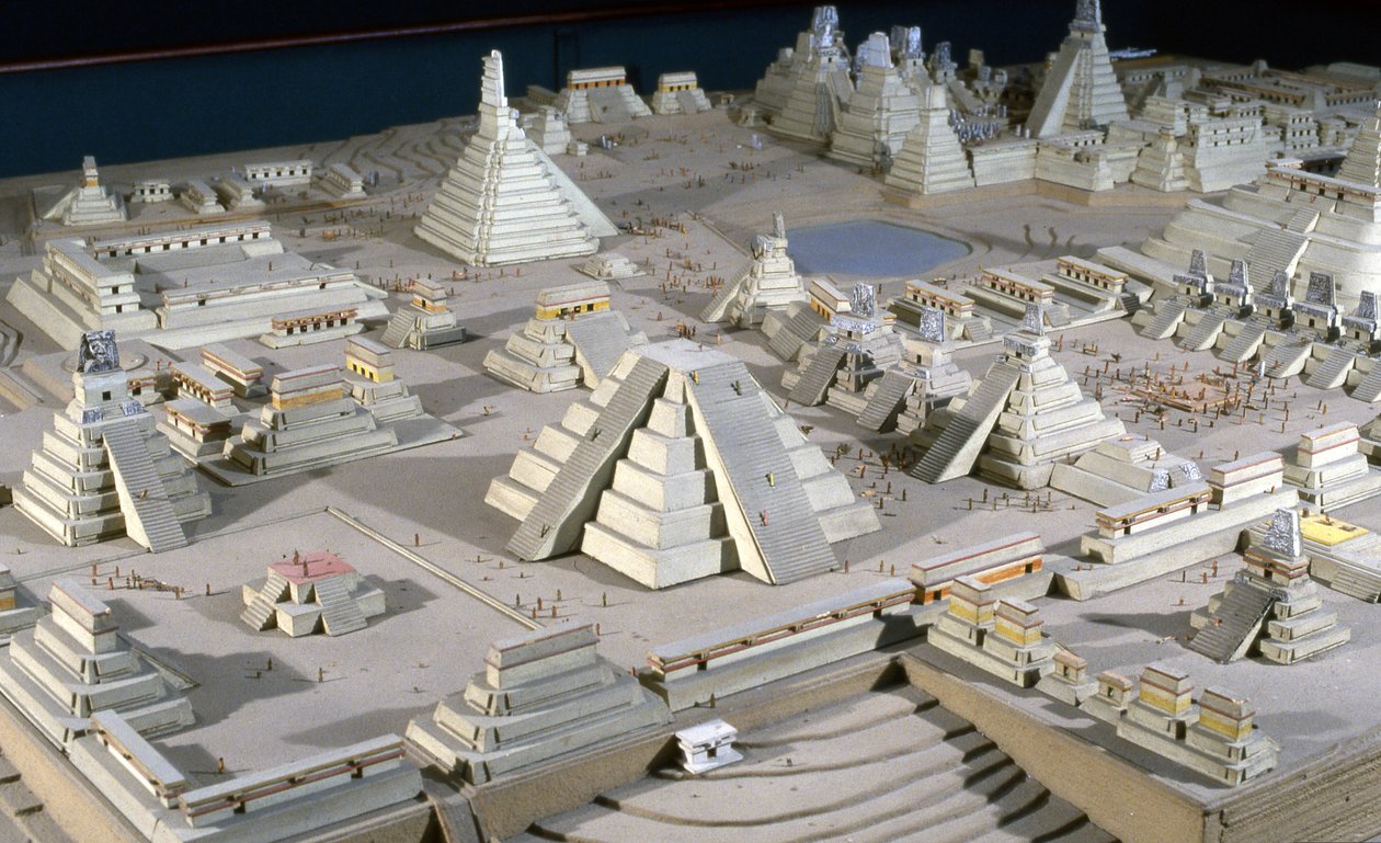 Tikal model af Mayan