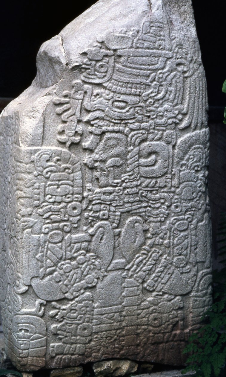Tikal Stela 2, tidlig klassisk periode 300-600 e.Kr af Mayan