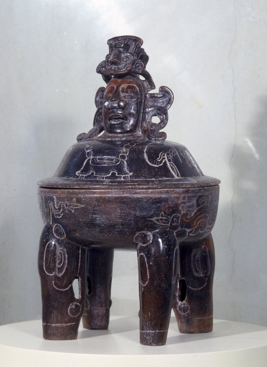Vase fra Calakmul, tidlig klassisk periode (keramik) af Mayan