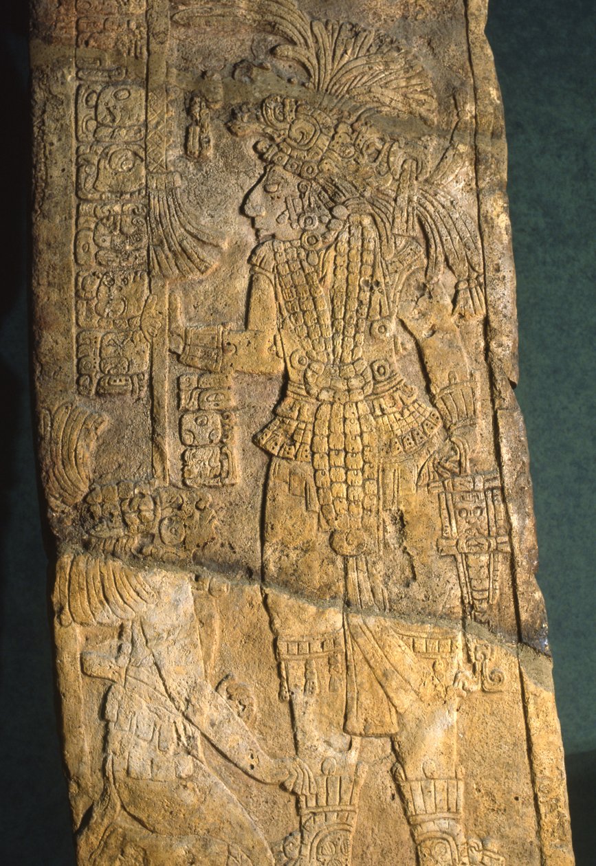 Yaxchilan, stela 18, senklassisk periode 600-900 e.Kr. af Mayan