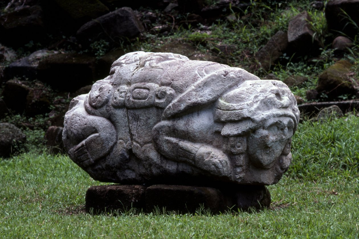Zoomorf sten, sen klassisk periode (600-900 e.Kr.) af Mayan