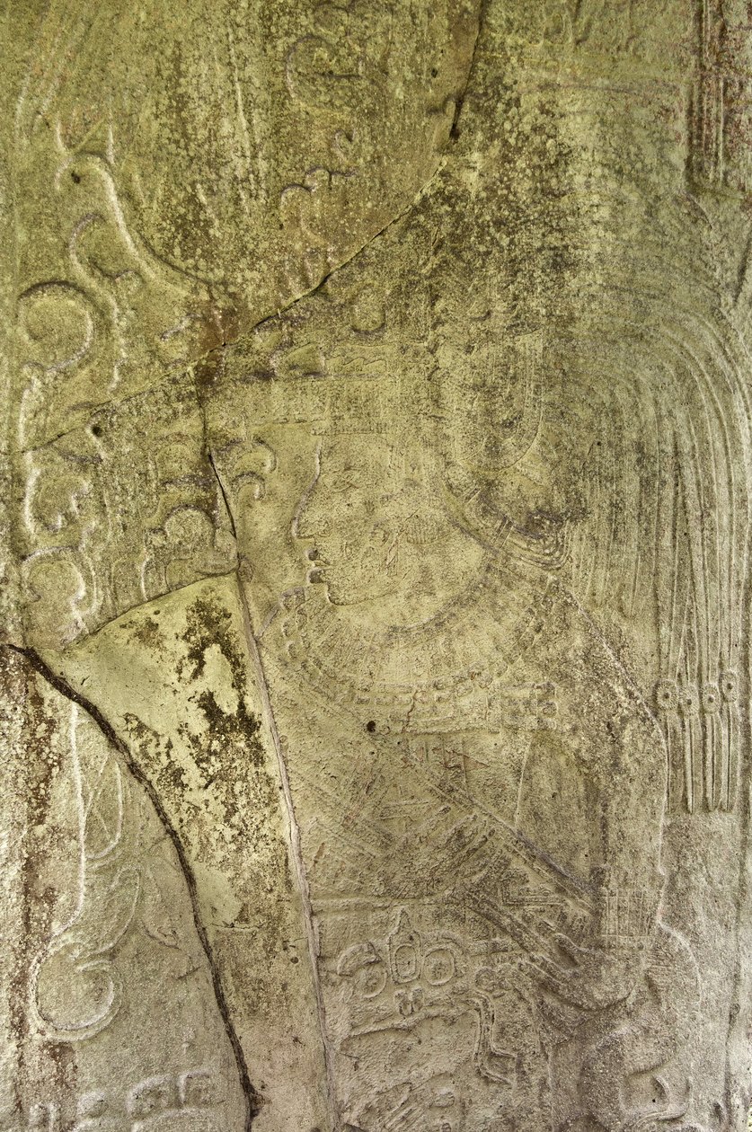 Detalje af Stela 9, der forestiller Ajb