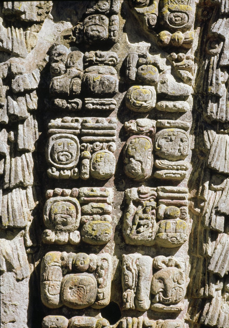 Stele A, Plaza of Ceremonies, 731 AD af Mayan