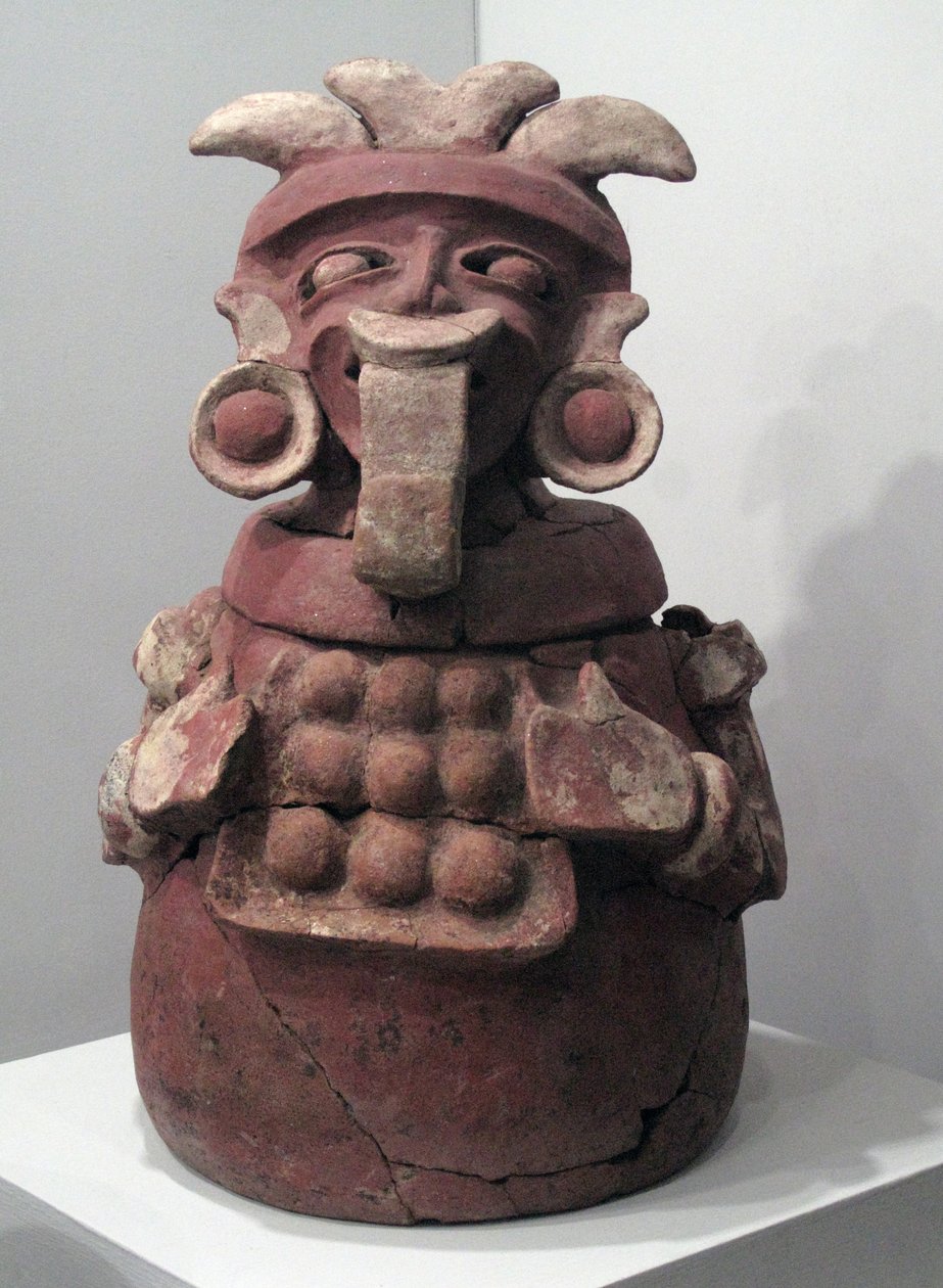 Begravelsesurne, La Lagunita, tidlig klassisk periode, 250-550 e.Kr. (keramik) af Mayan Mayan