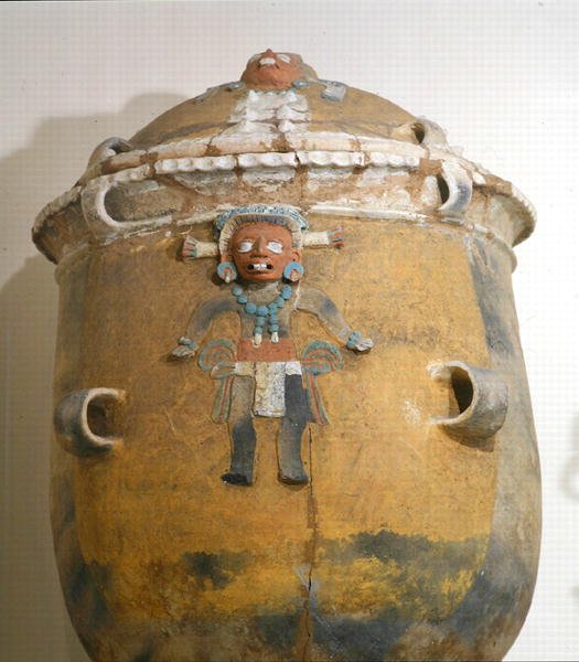 Begravelsesurne med låg, Ixil, Quiche, Guatemala, Tidlig postklassisk periode (900-1200) (polykrom lertøj) af Mayan Mayan