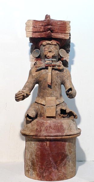 Røgelsebrænder, fra Copan, Honduras, Mellemamerika, sen klassisk periode (600-900 e.Kr.) (terracotta) af Mayan Mayan