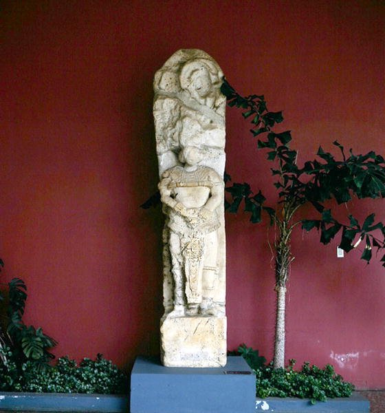 Stela 15 fra Piedras Negras, Peten, Guatemala, sen klassisk periode (781 e.Kr.) (sten) af Mayan Mayan