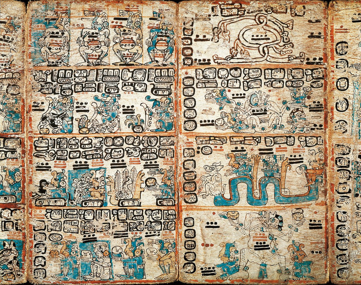 Codex of Madrid, malede miniaturer af Mayan Mayan