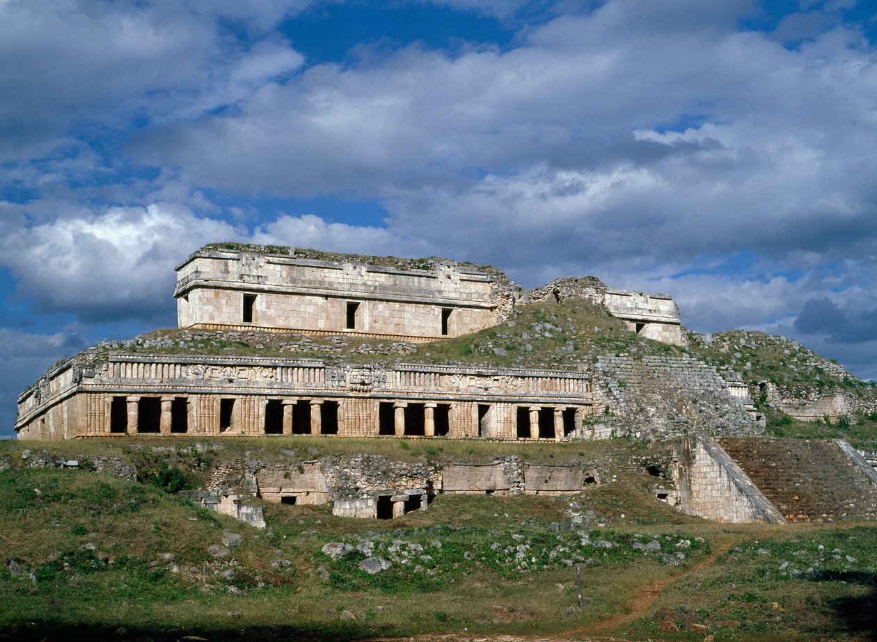 Udsigt over det arkæologiske sted, 800-950 af Mayan Mayan