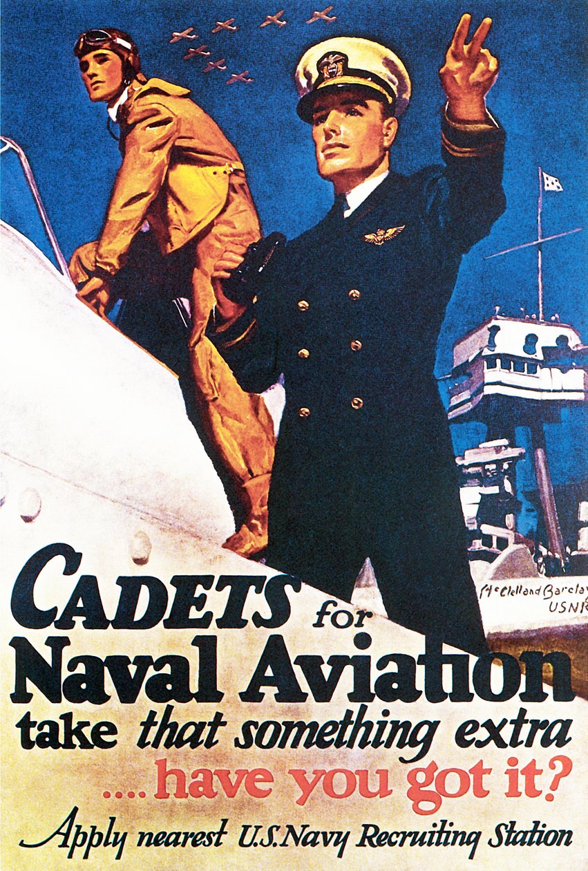 Cadets for Naval Aviation Take That Something Extra, 1943 af McClelland Barclay