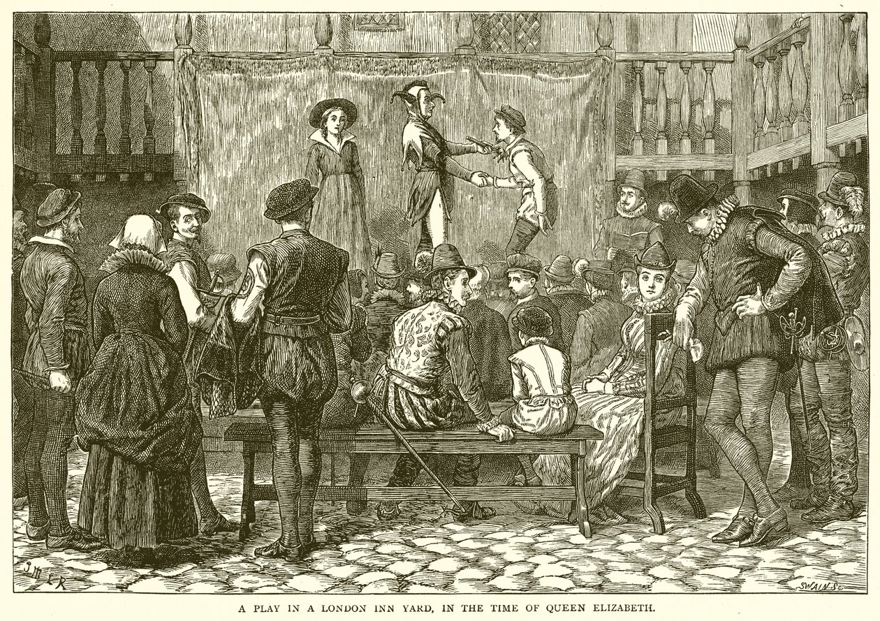 Et skuespil i en værtshusgård i London i den elizabethanske æra af McLaren John Ralston