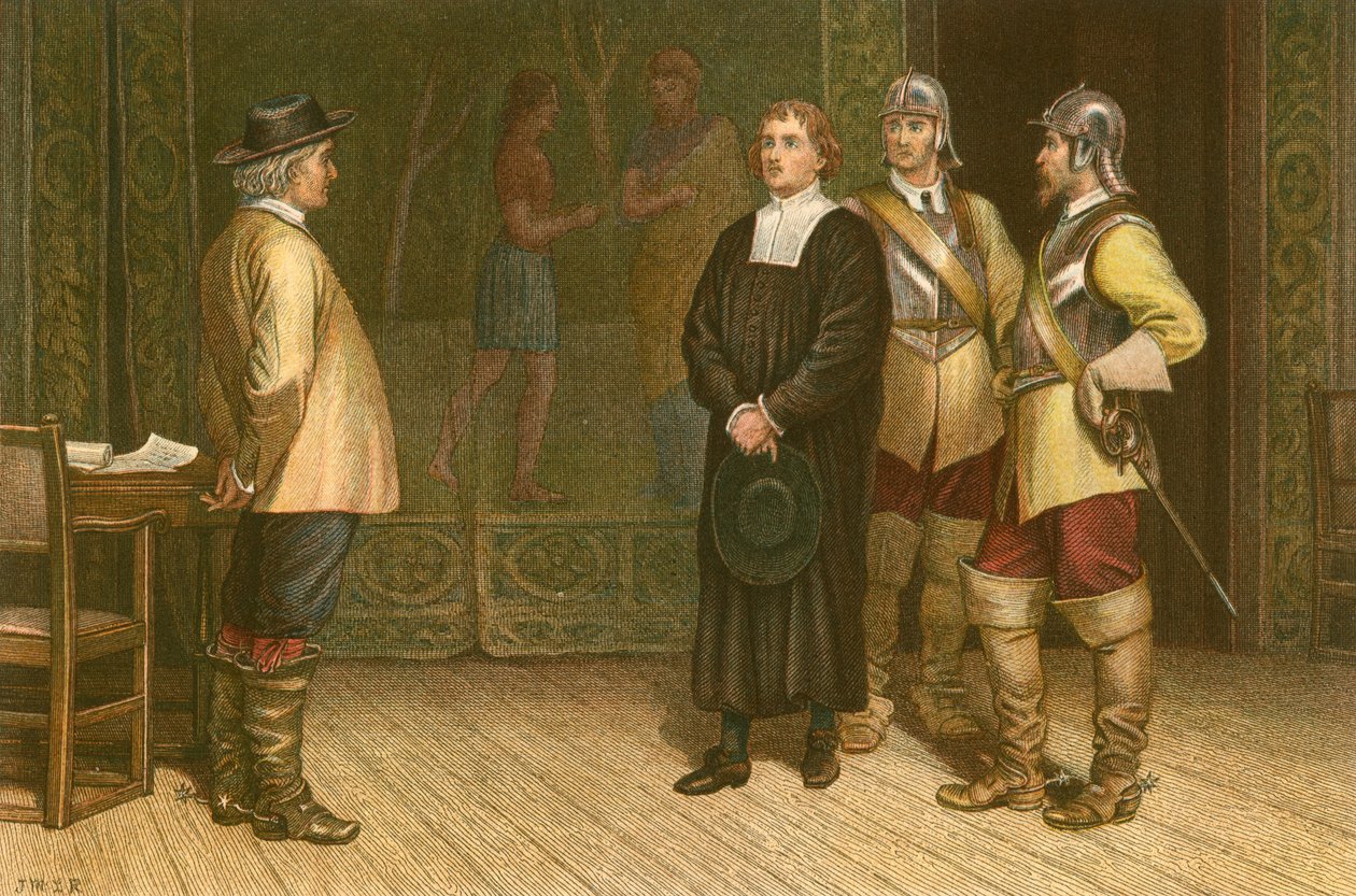James Durham stillet for Oliver Cromwell (koloreret stik) af McLaren John Ralston