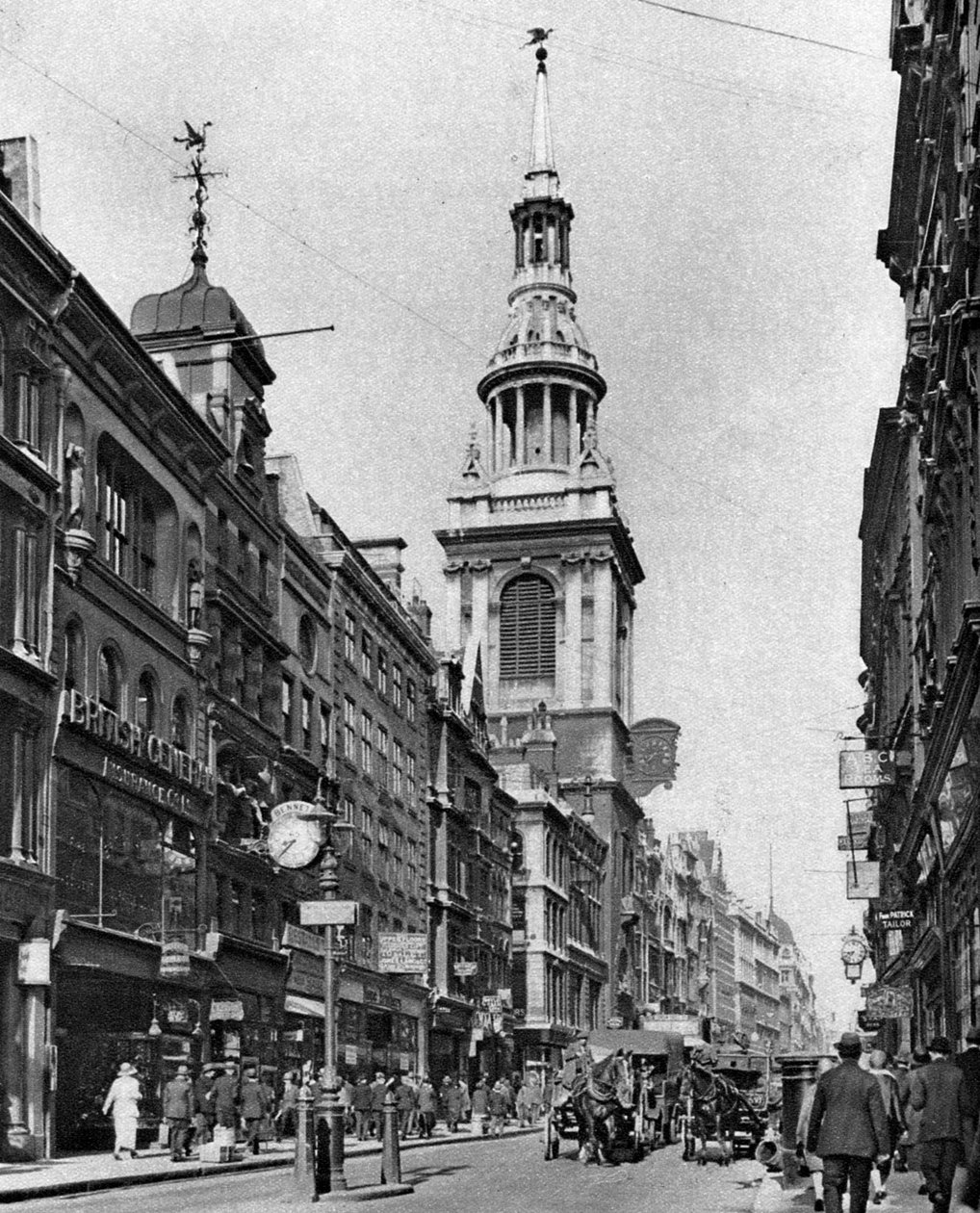 Spiret af Bow Church, London, 1926-1927 af McLeish
