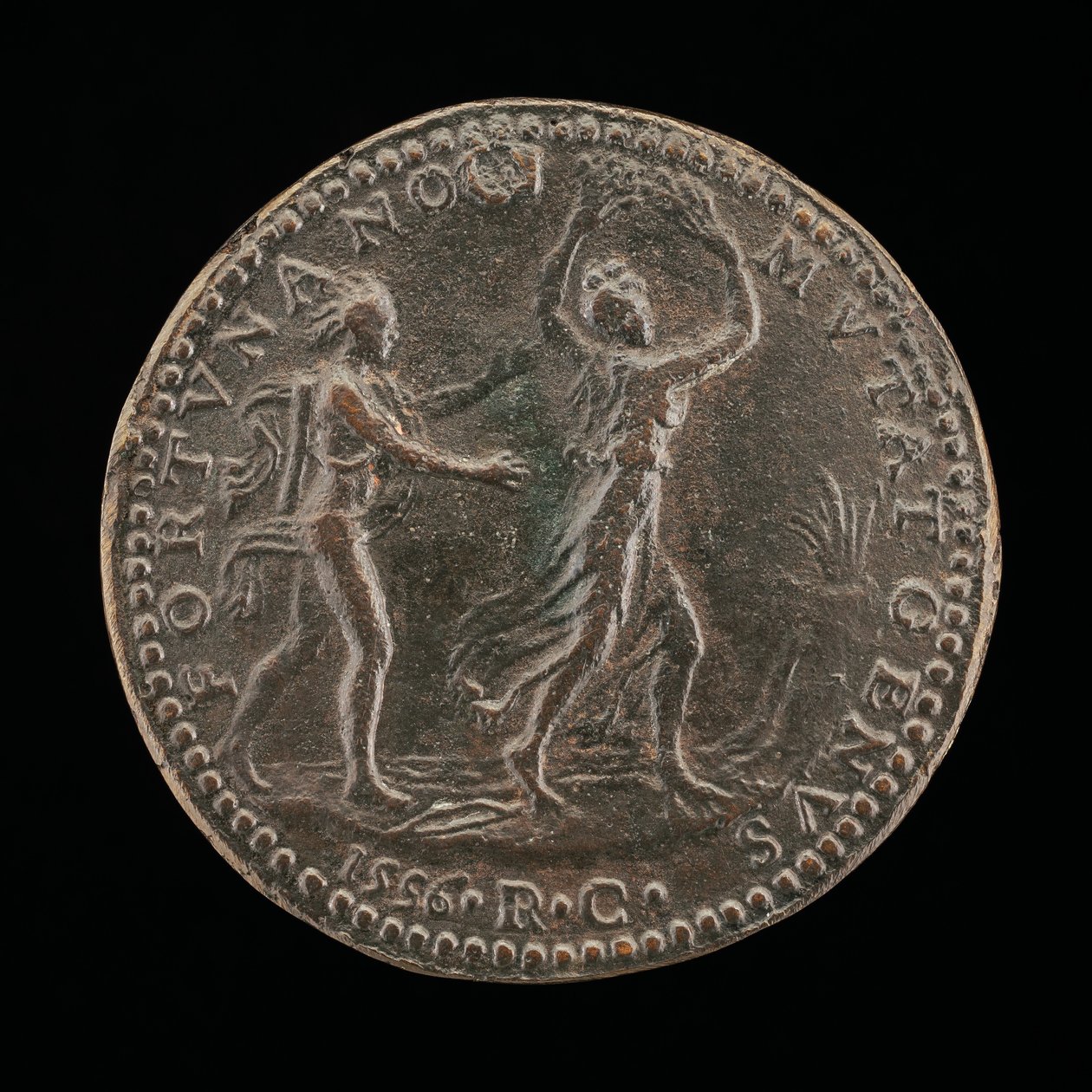 Apollo forfølger Daphne [omvendt], 1556. af Medallist R.C.