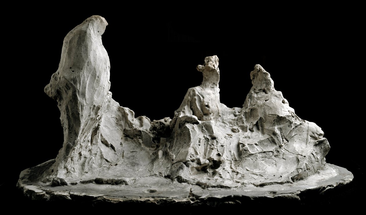 Samtale i en haveskulptur af Medardo Rosso (1858-1928) Barzio, Museo Medardo Rosso af Medardo Rosso