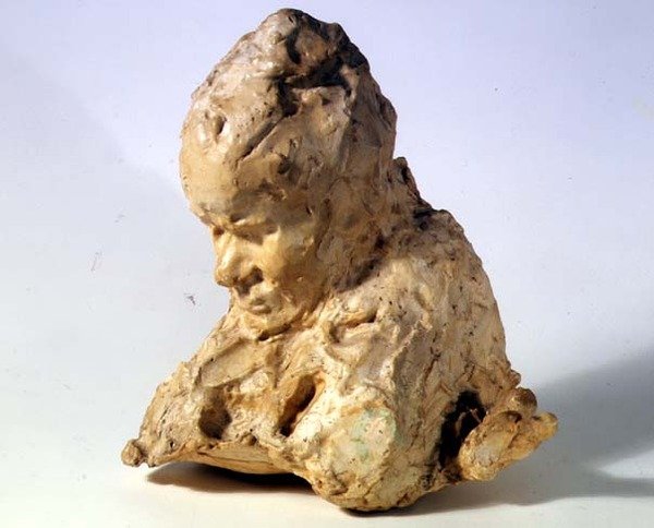 Head of a Man (voks på gips) af Medardo Rosso