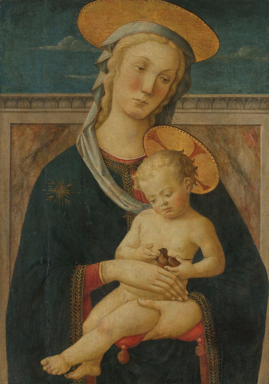 Jomfru og Barn af Meester van San Miniato (attributed to)