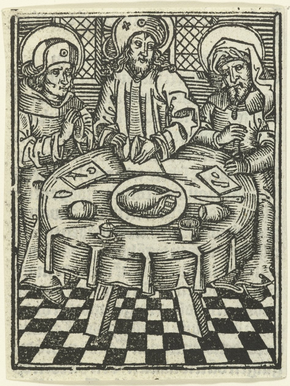 Måltidet på Emmaus af Meester van de Delbecq Schreiber Passie (attributed to)