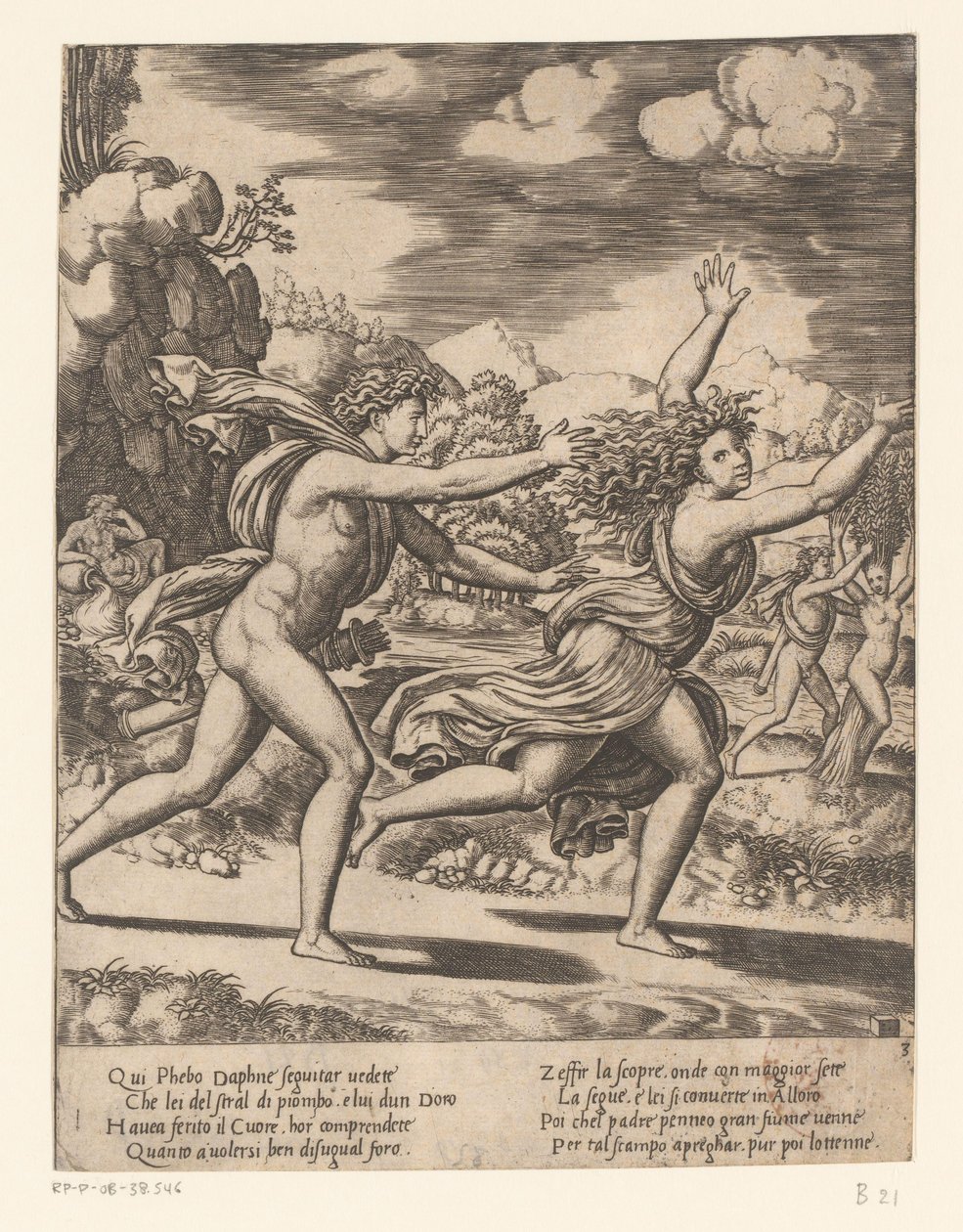 Apollo jagter Daphne Historien om Apollo og Daphne (serietitel) af Meester van de Dobbelsteen