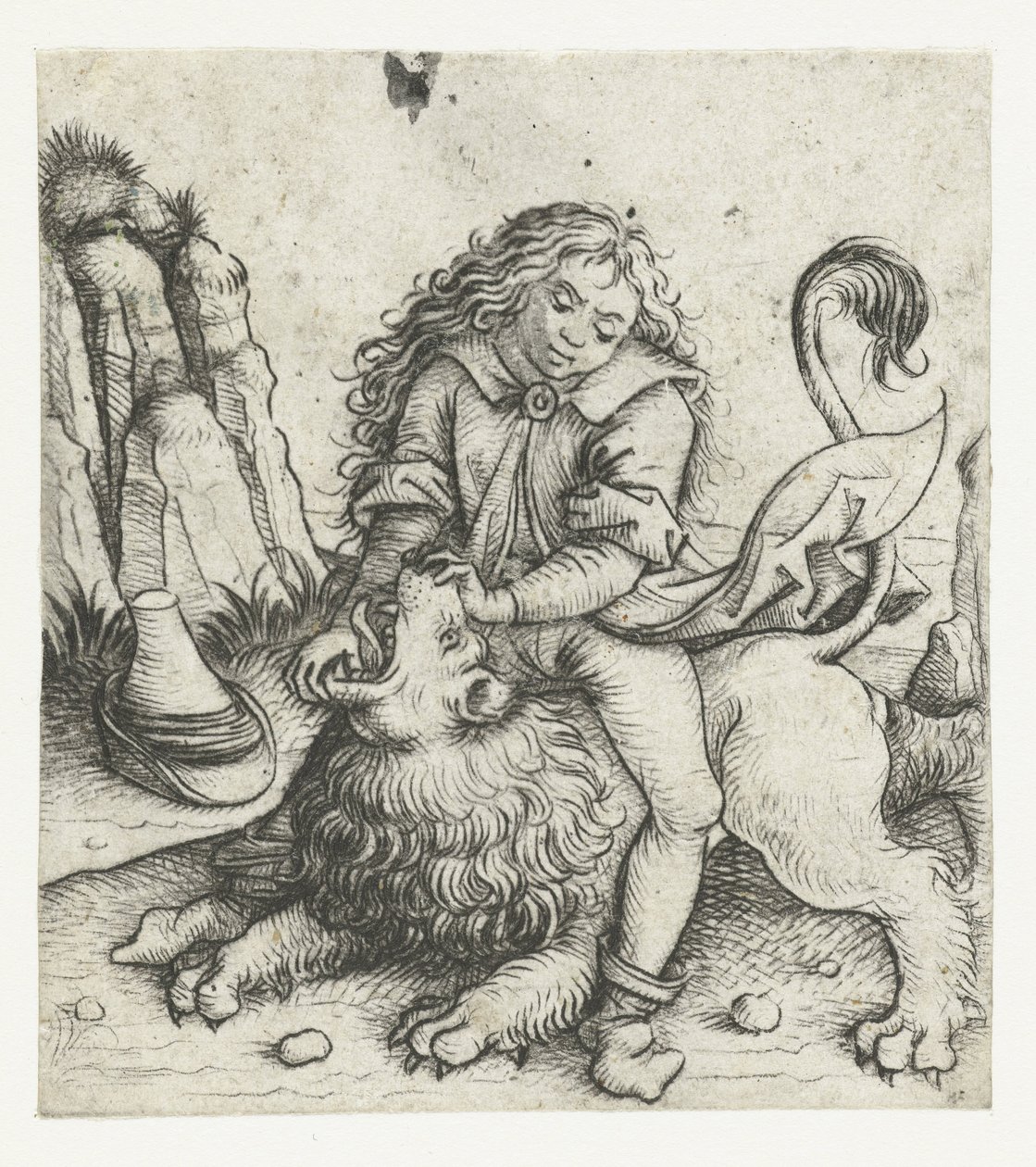 Samson erobrer løven History of Samson (serietitel) af Meester van het Amsterdamse Kabinet