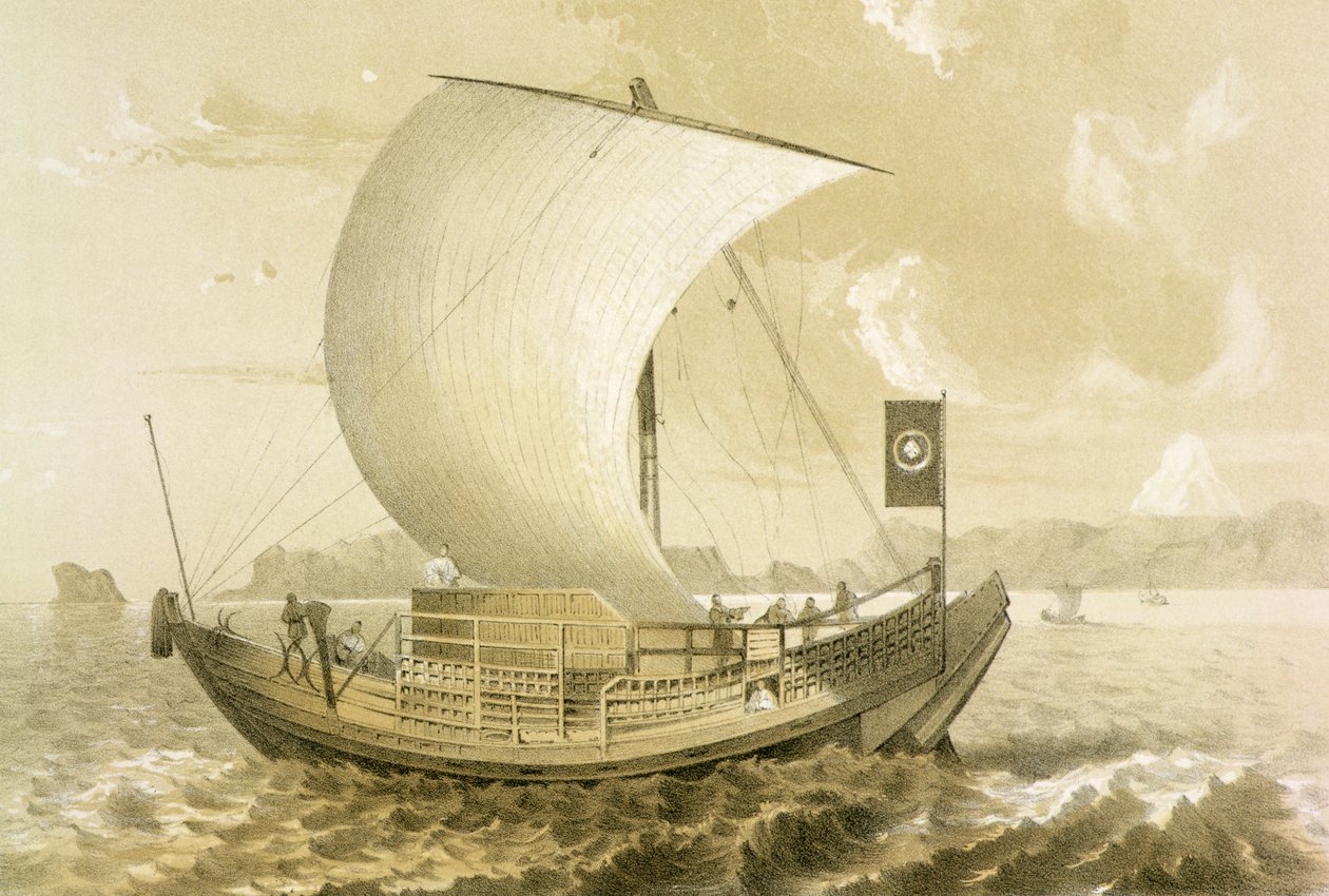 Japansk junk, pub. af Sarony und Co., ca. 1856 af Meffert