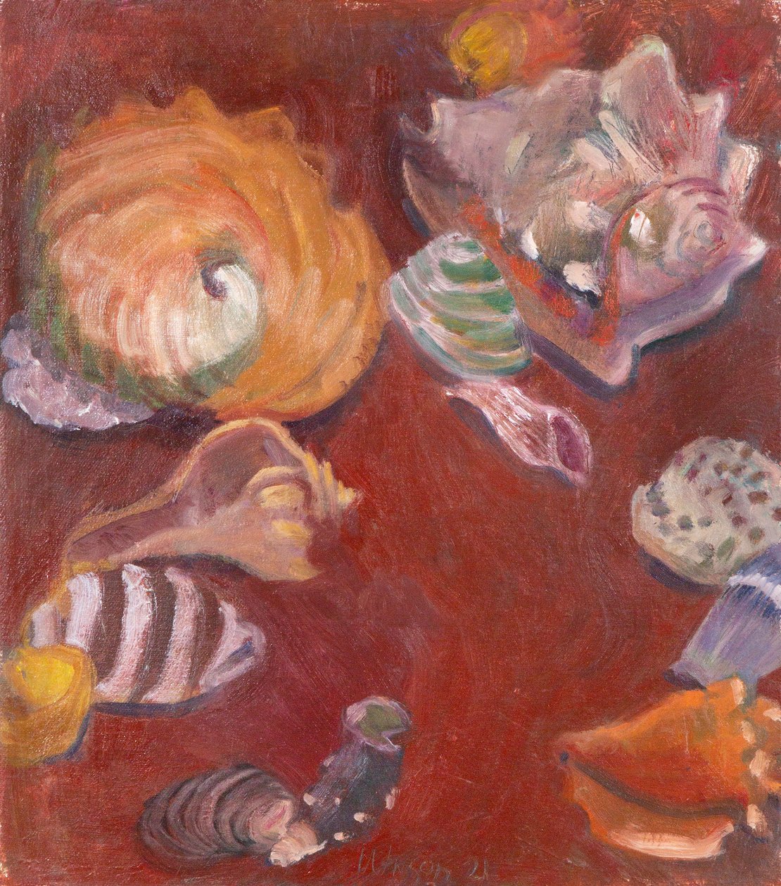From the Bottom of the Sea, 2021 (olie på lærred) af Megan Williamson