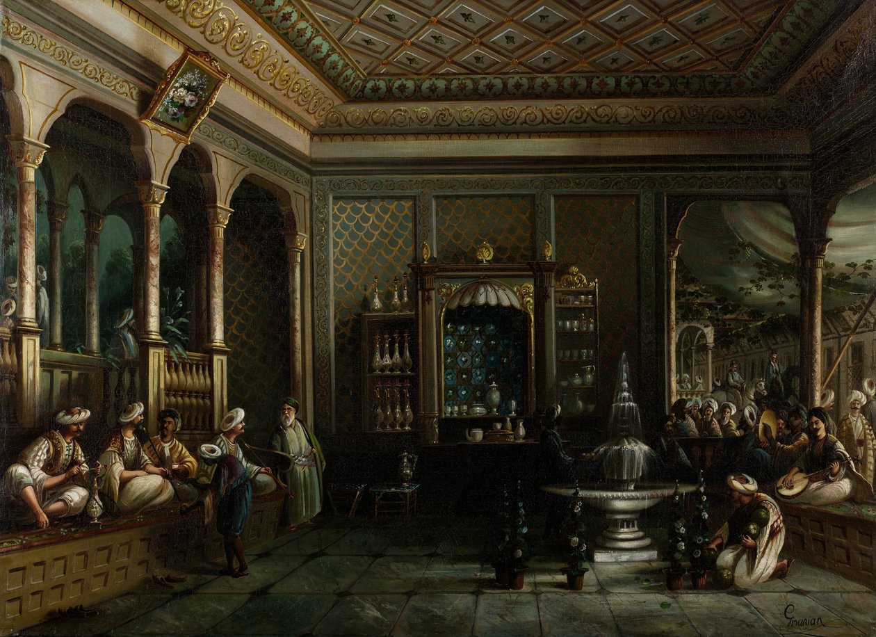 Et kaffehus i Tophane af Megerdich Jivanian