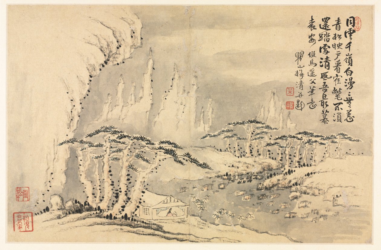 Landskaber i forskellige stilarter efter gamle mestre af Mei Qing