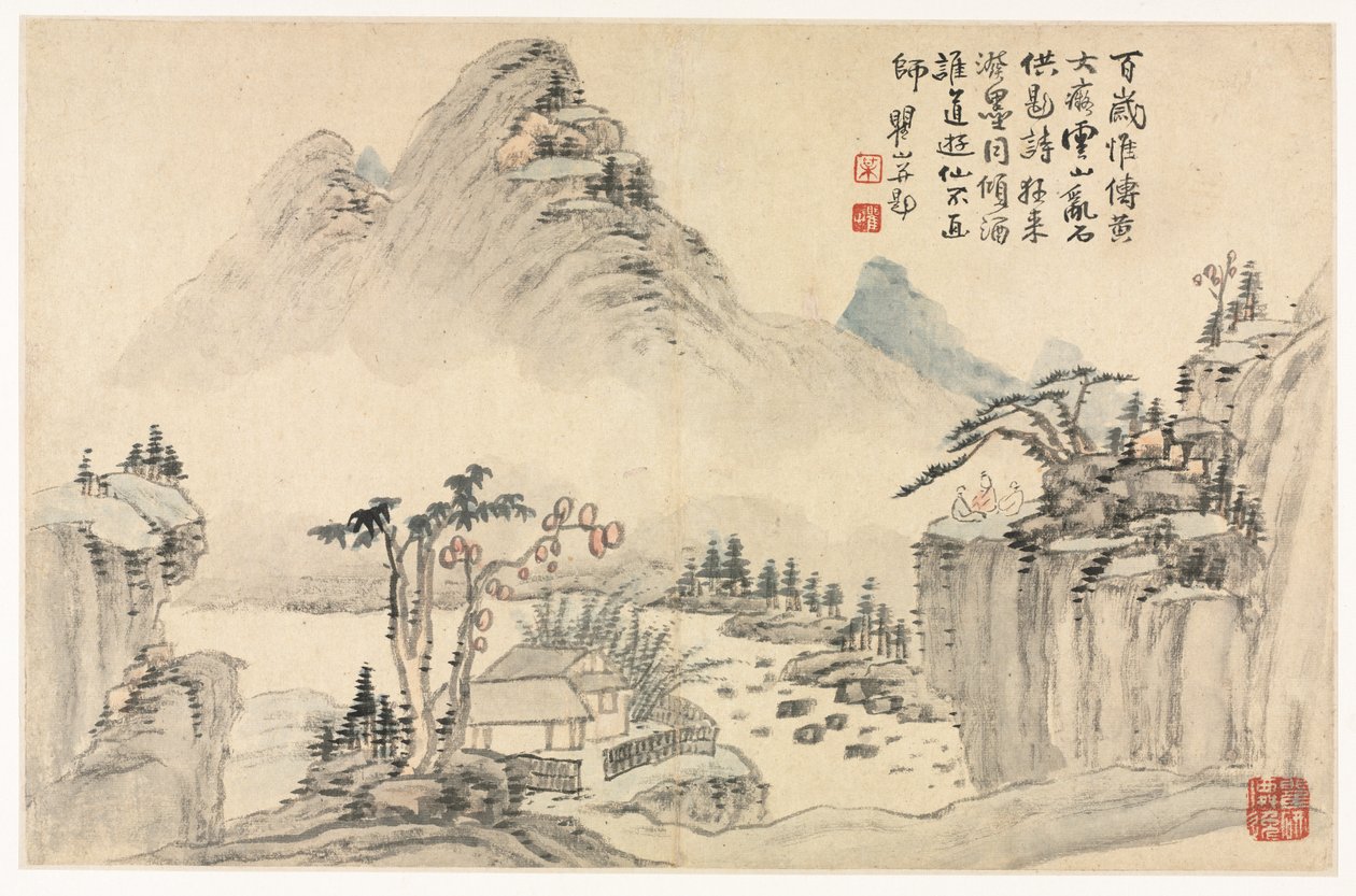 Landskaber i forskellige stilarter efter gamle mestre af Mei Qing