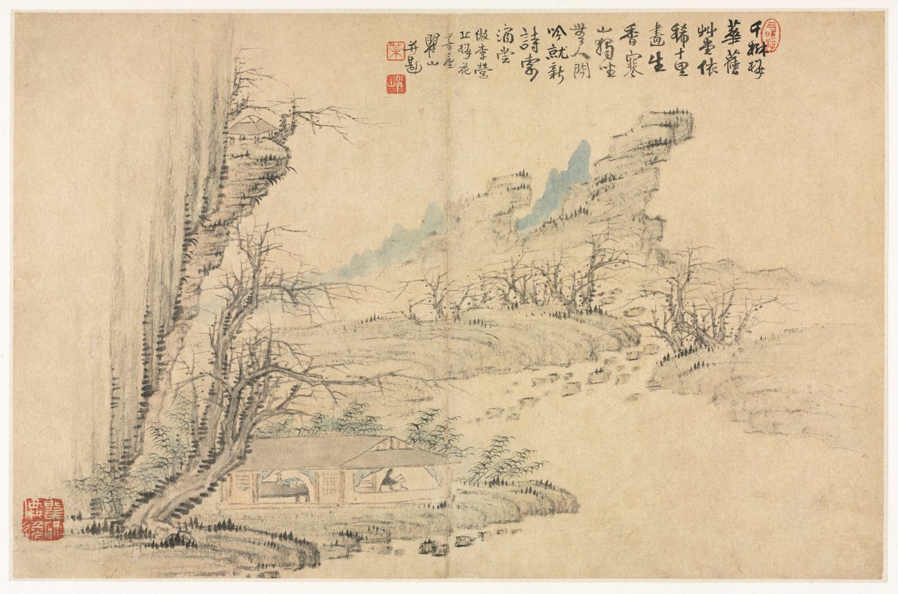 Landskaber i forskellige stilarter efter gamle mestre, 1690. af Mei Qing