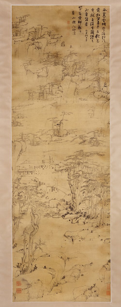 Spadseretur i en tåget dal, 1649. af Mei Qing