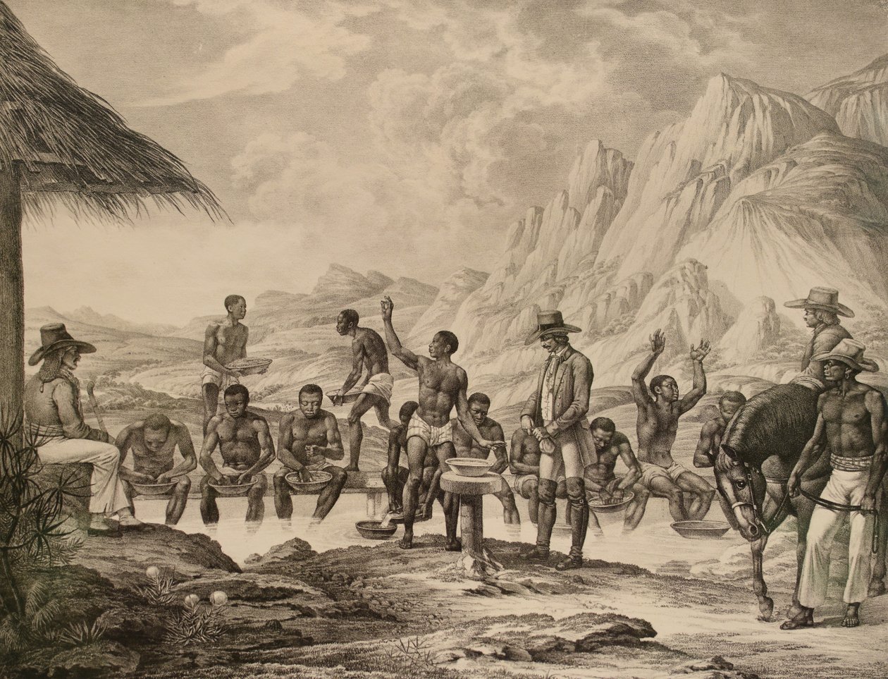 Vask af diamanter, Curralinho, 1823-1831. af Meier