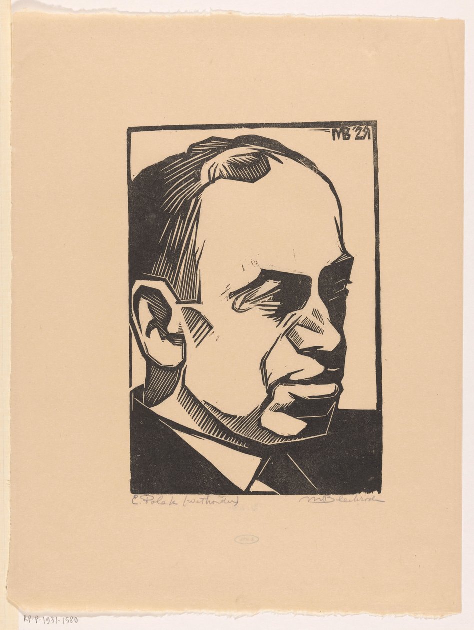 Portræt af Eliazer Polak af Meijer Bleekrode (signed by artist)