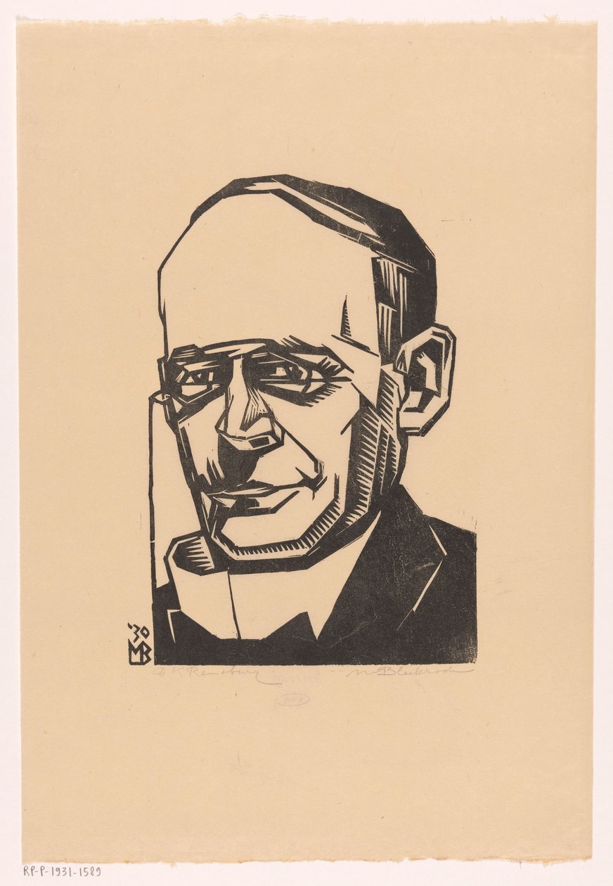 Portræt af Jacques Karel Rensburg af Meijer Bleekrode (signed by artist)