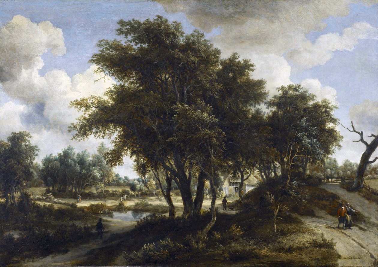 The Cottage, ca. 1663 (olie på egetræspanel) af Meindert Hobbema