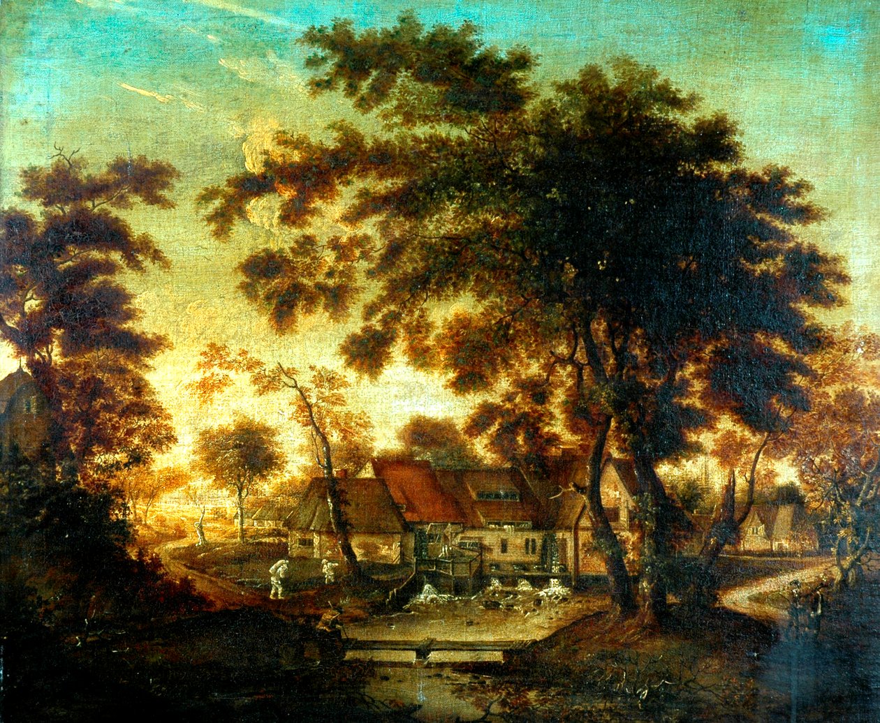 Vandmøllen af Meindert Hobbema