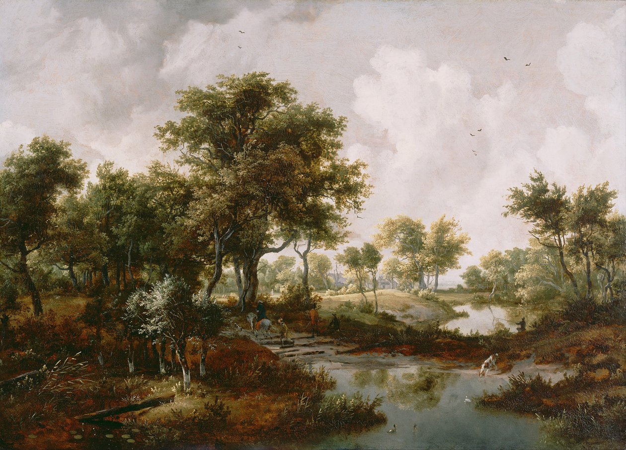 Et skovklædt landskab, 1667 af Meindert Hobbema