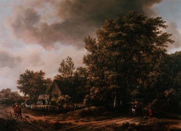 Landskab af Meindert Hobbema
