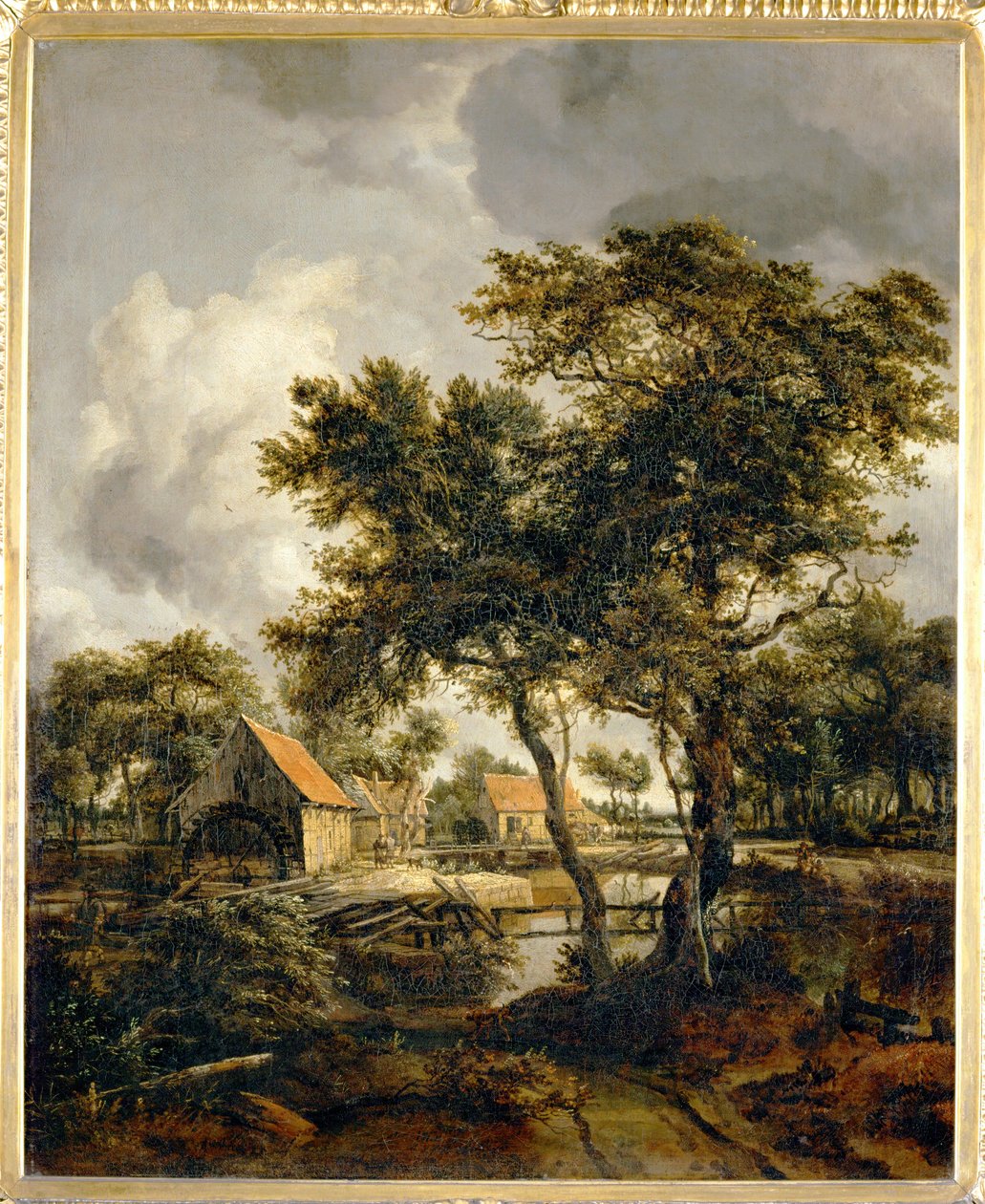 Le Moulin a eau - vandmøllen ... af Meindert Hobbema