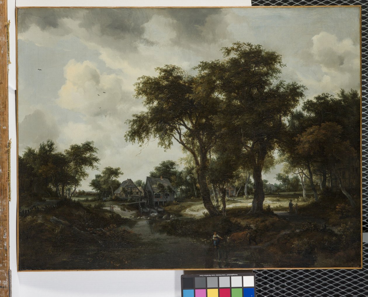 Vandmøllen (The Trevor Landscape) (olie på lærred) af Meindert Hobbema