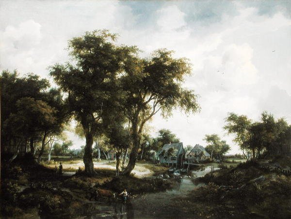 Vandmøllen af Meindert Hobbema